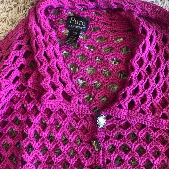 COPY - Pure handknit size small/medium top cardigan - Picture 3 of 3